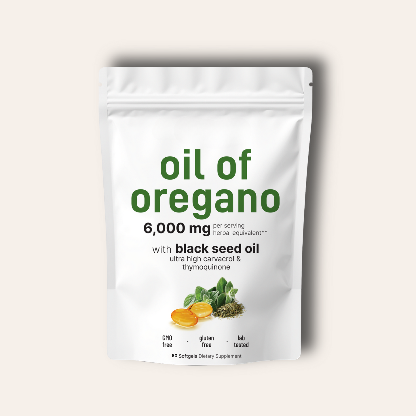 Oil Of Oregano With Black Seed Oil Softgels